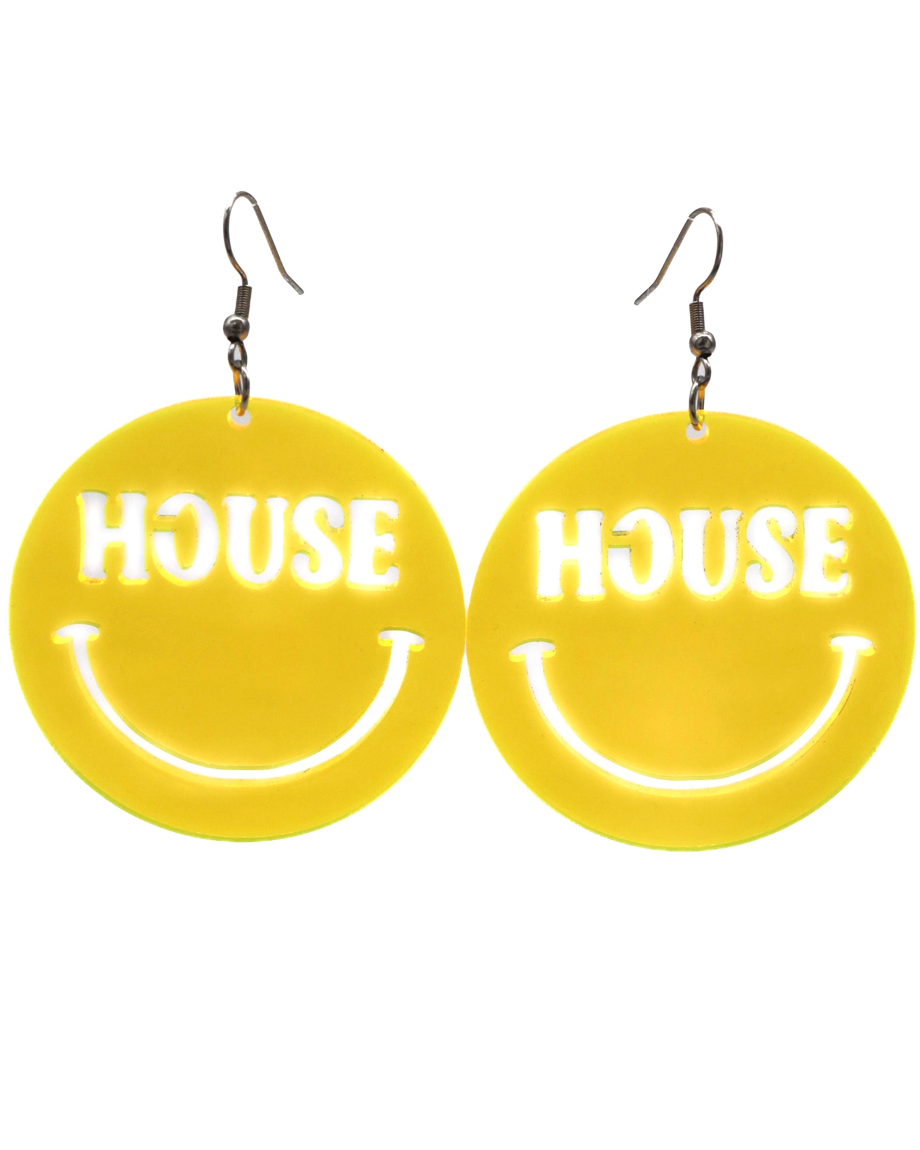 House Head Earrings, Dangle Earrings, - One Stop Rave