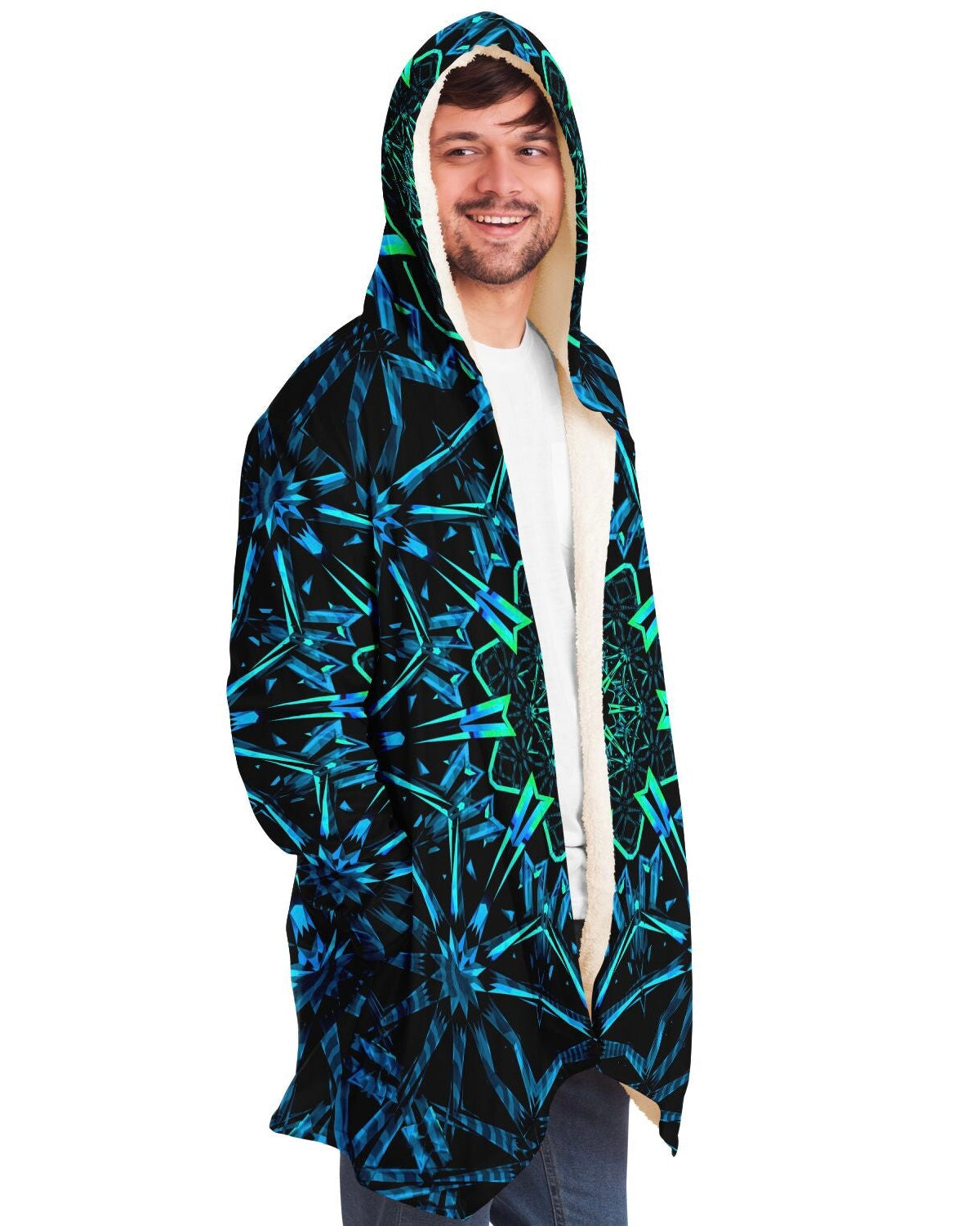 Fractals Cloak, Microfleece Cloak, - One Stop Rave