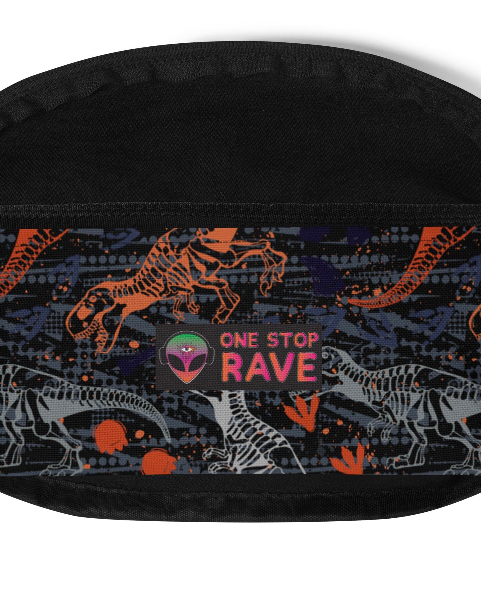 The inner pocket of One Stop Rave's T-Wrecked Fanny Pack