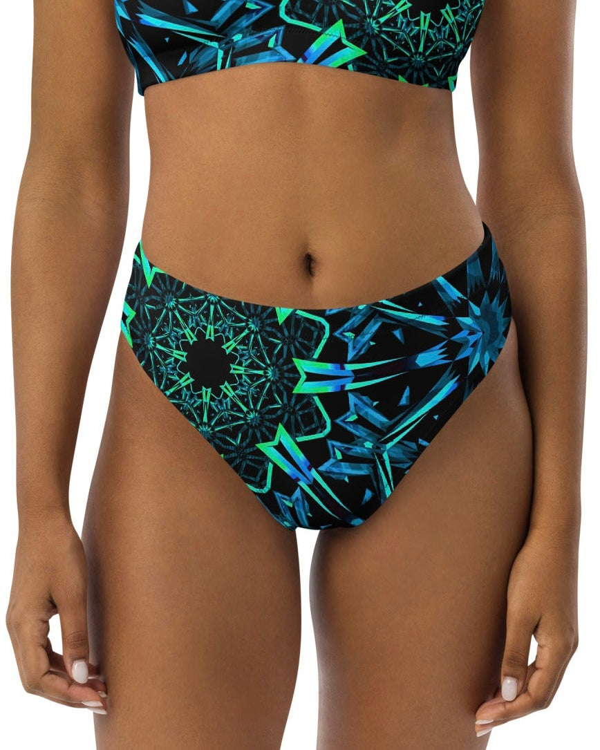 Fractals Recycled High-Waisted Bottoms, High-Waisted Bottoms, - One Stop Rave