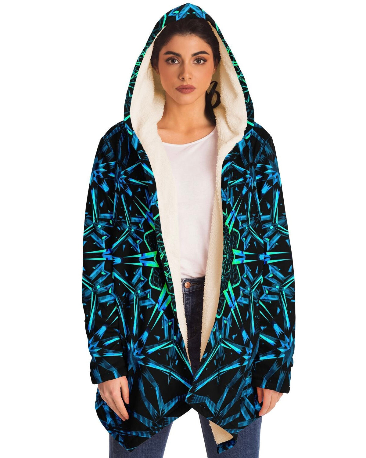 Fractals Cloak, Microfleece Cloak, - One Stop Rave