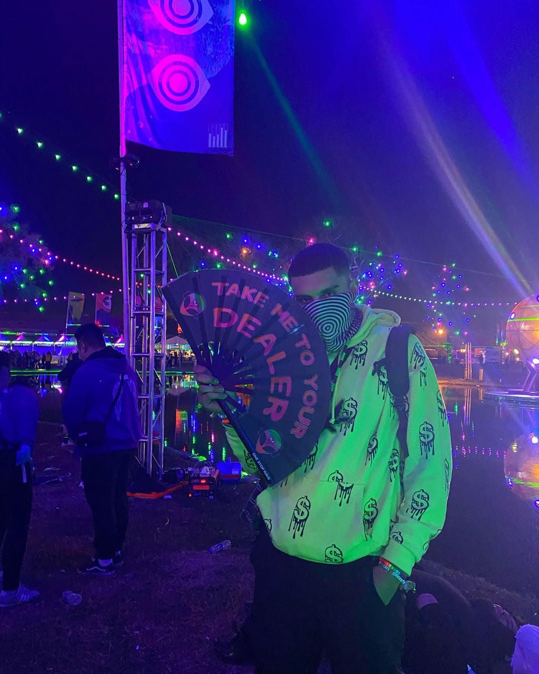 Take Me To Your Dealer Hand Fan Pre Order, Festival Fans 13.5", - One Stop Rave