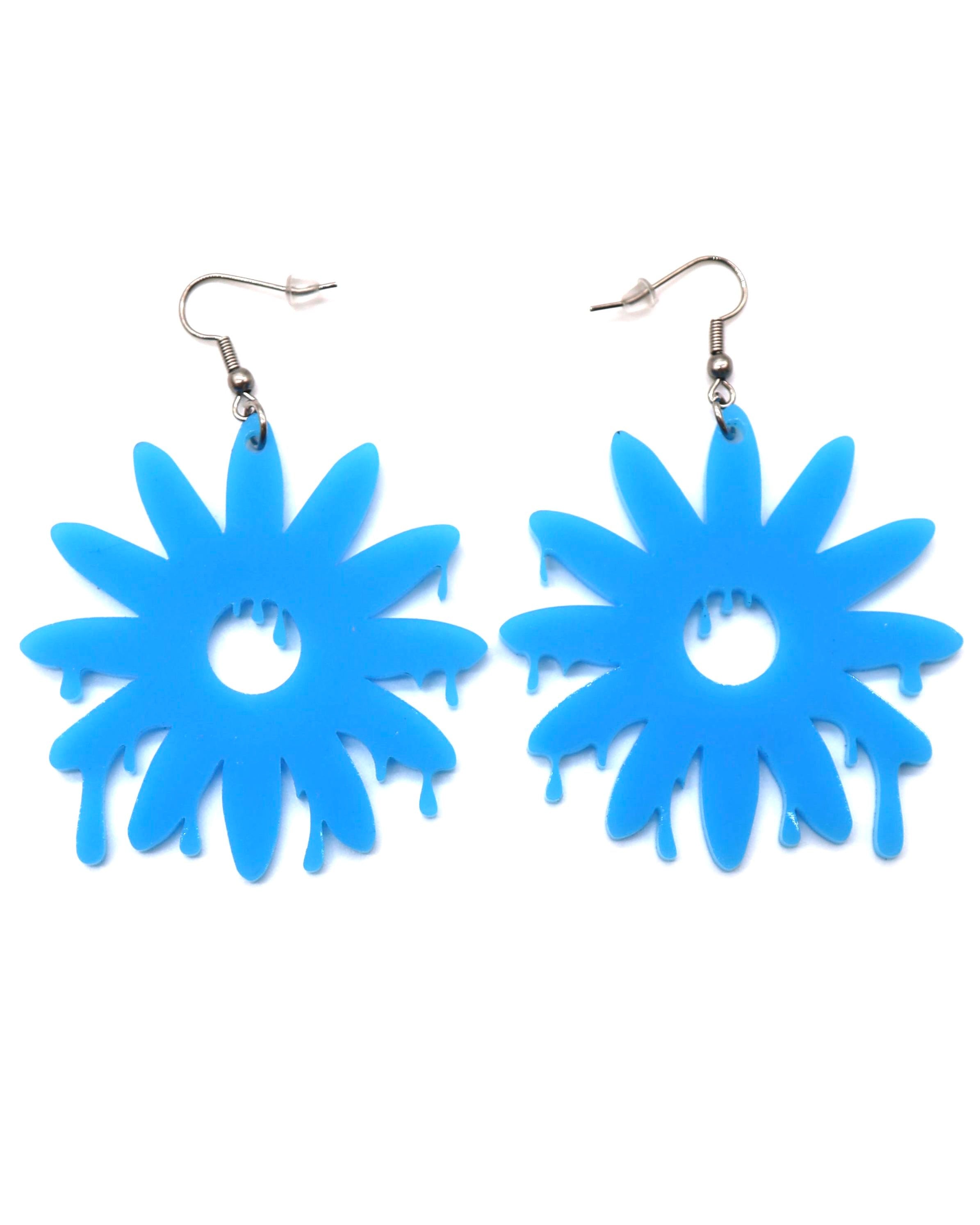 Daisy Drip Earrings, Dangle Earrings, - One Stop Rave