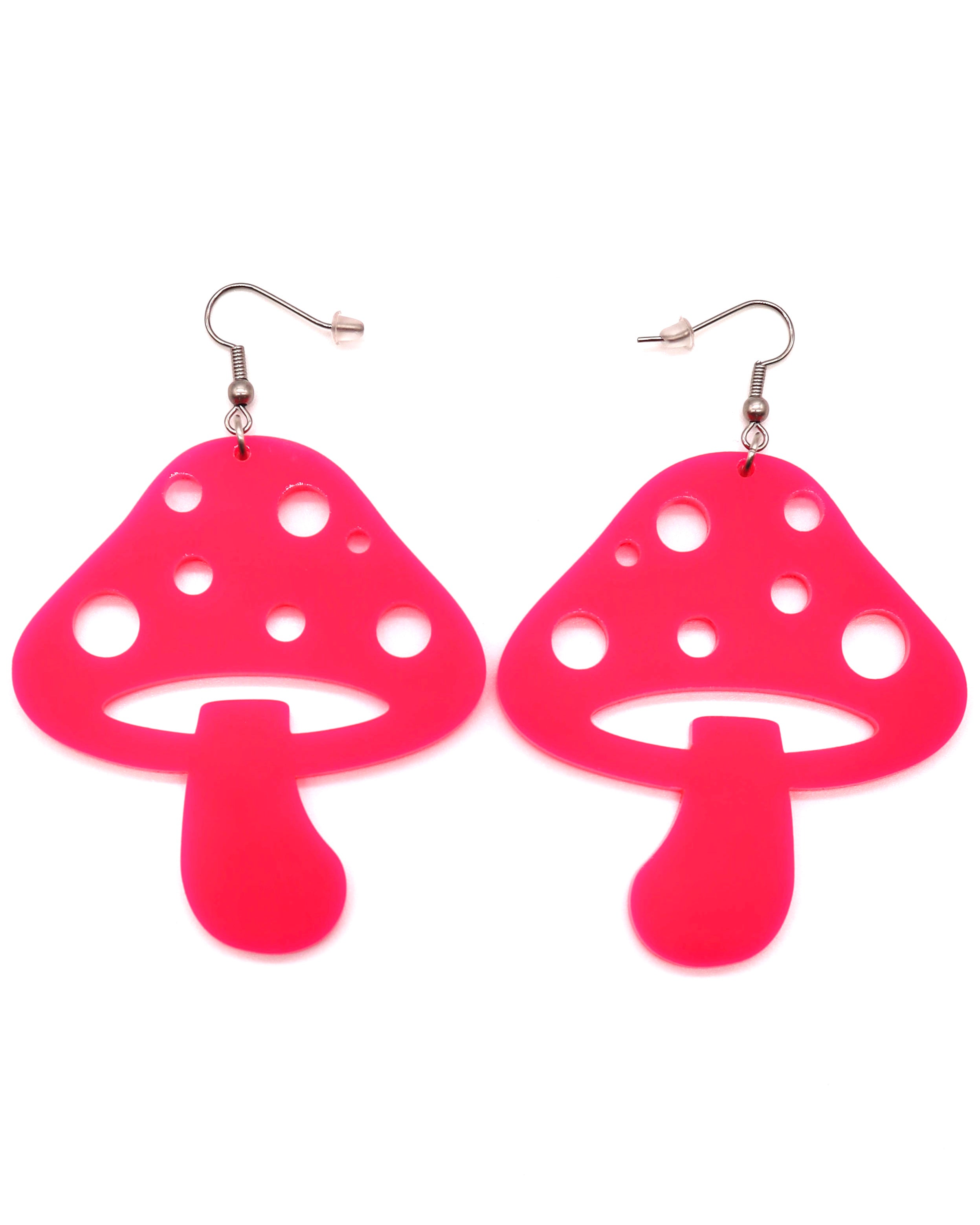 Mushroom Earrings, Dangle Earrings, - One Stop Rave