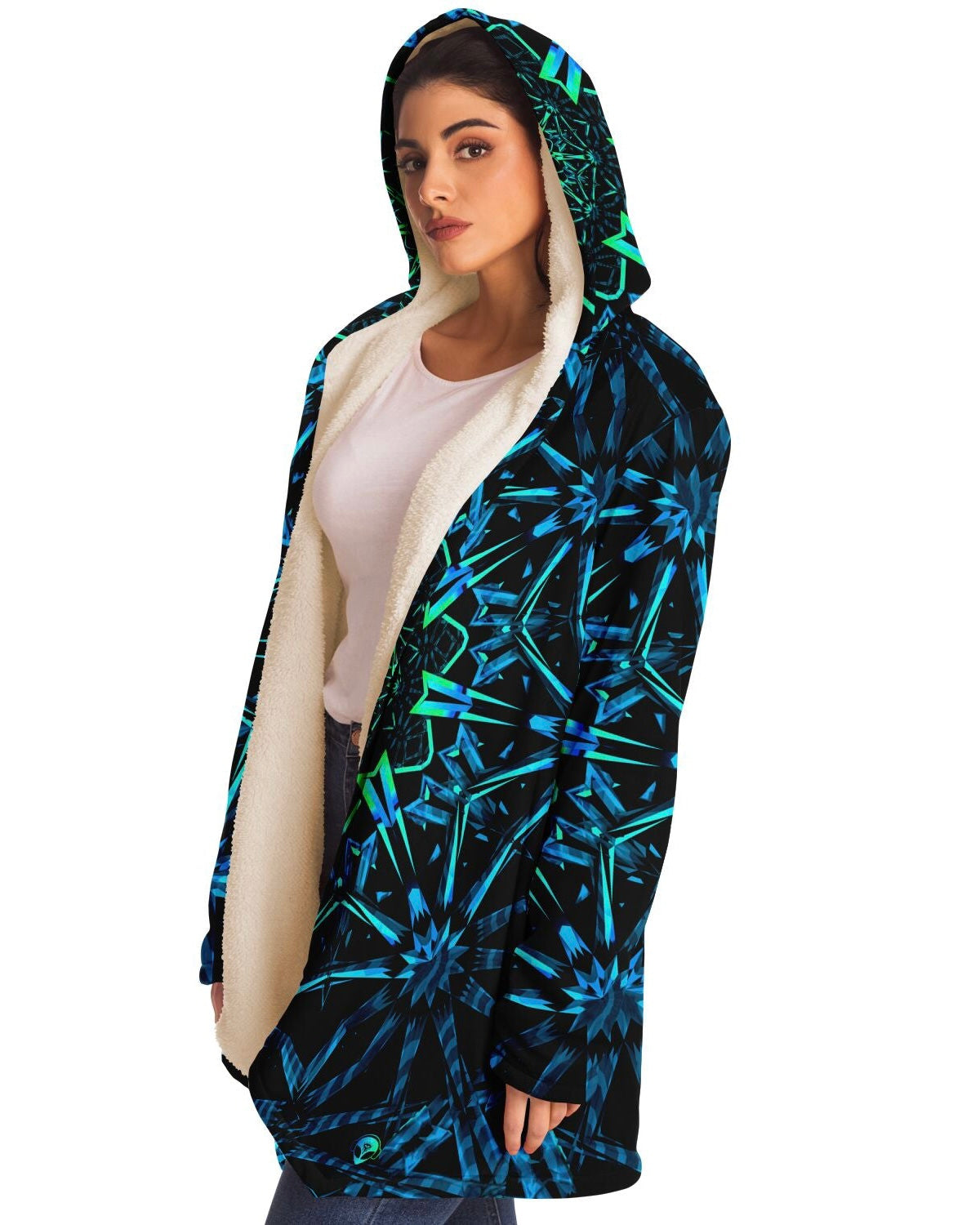 Fractals Cloak, Microfleece Cloak, - One Stop Rave