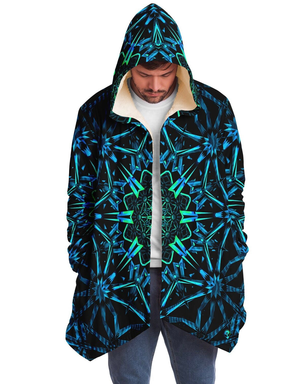 Fractals Cloak, Microfleece Cloak, - One Stop Rave