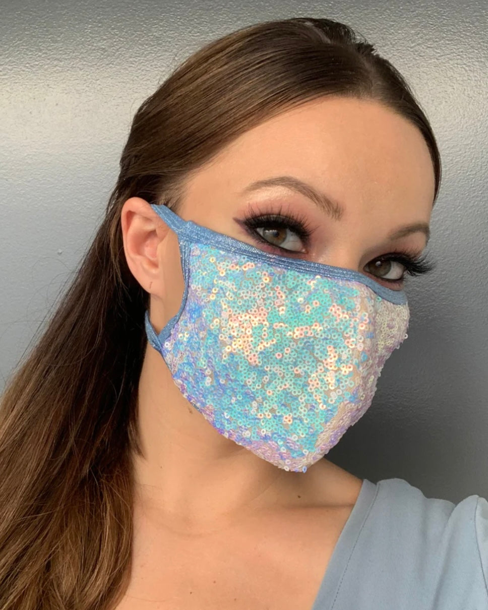Sequin Face Mask - Roma, Face Mask, - One Stop Rave