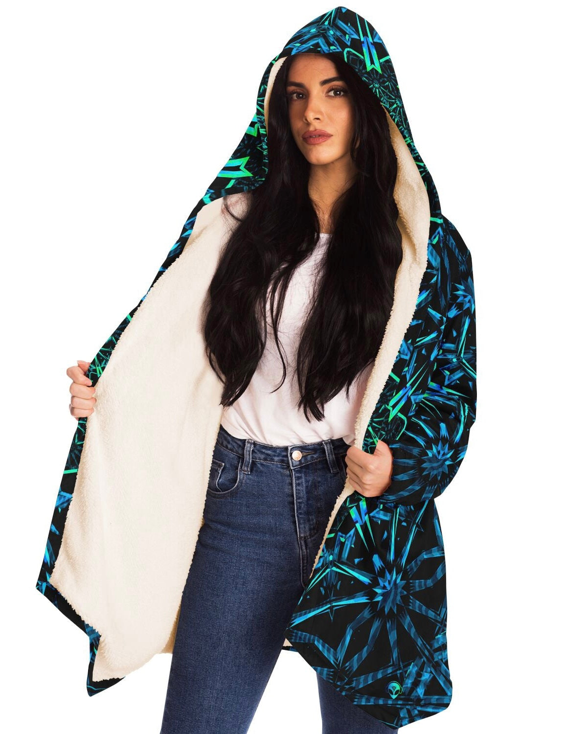 Fractals Cloak, Microfleece Cloak, - One Stop Rave