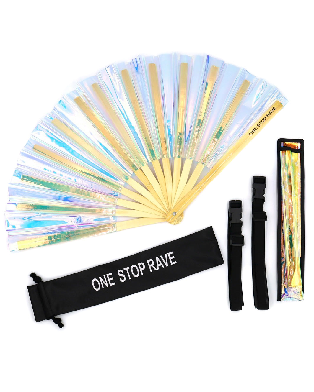 Iridescent Vinyl Fan Holster, Fan Holster, - One Stop Rave