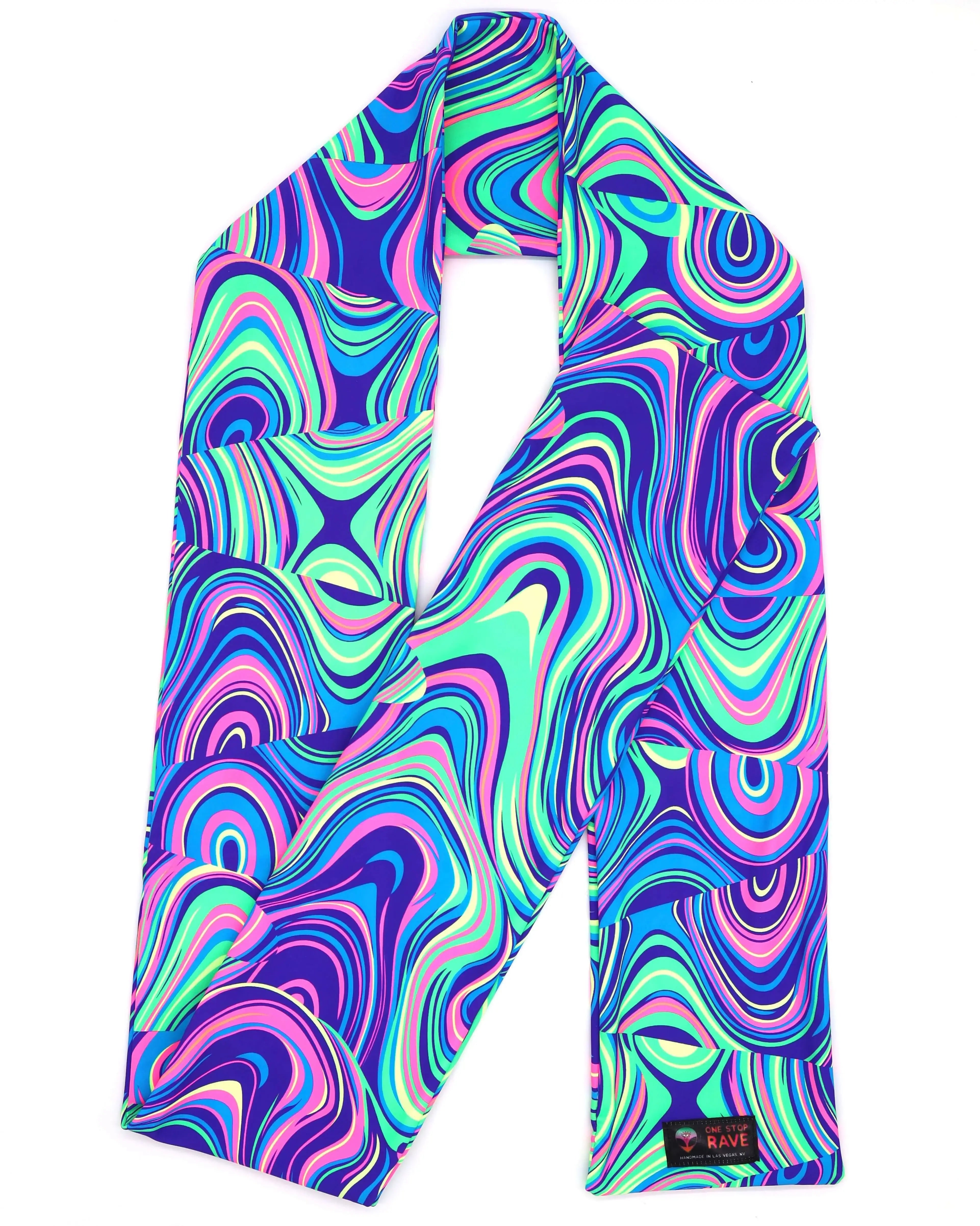 Kandi Flip UV Rave Scarf, Scarves, - One Stop Rave