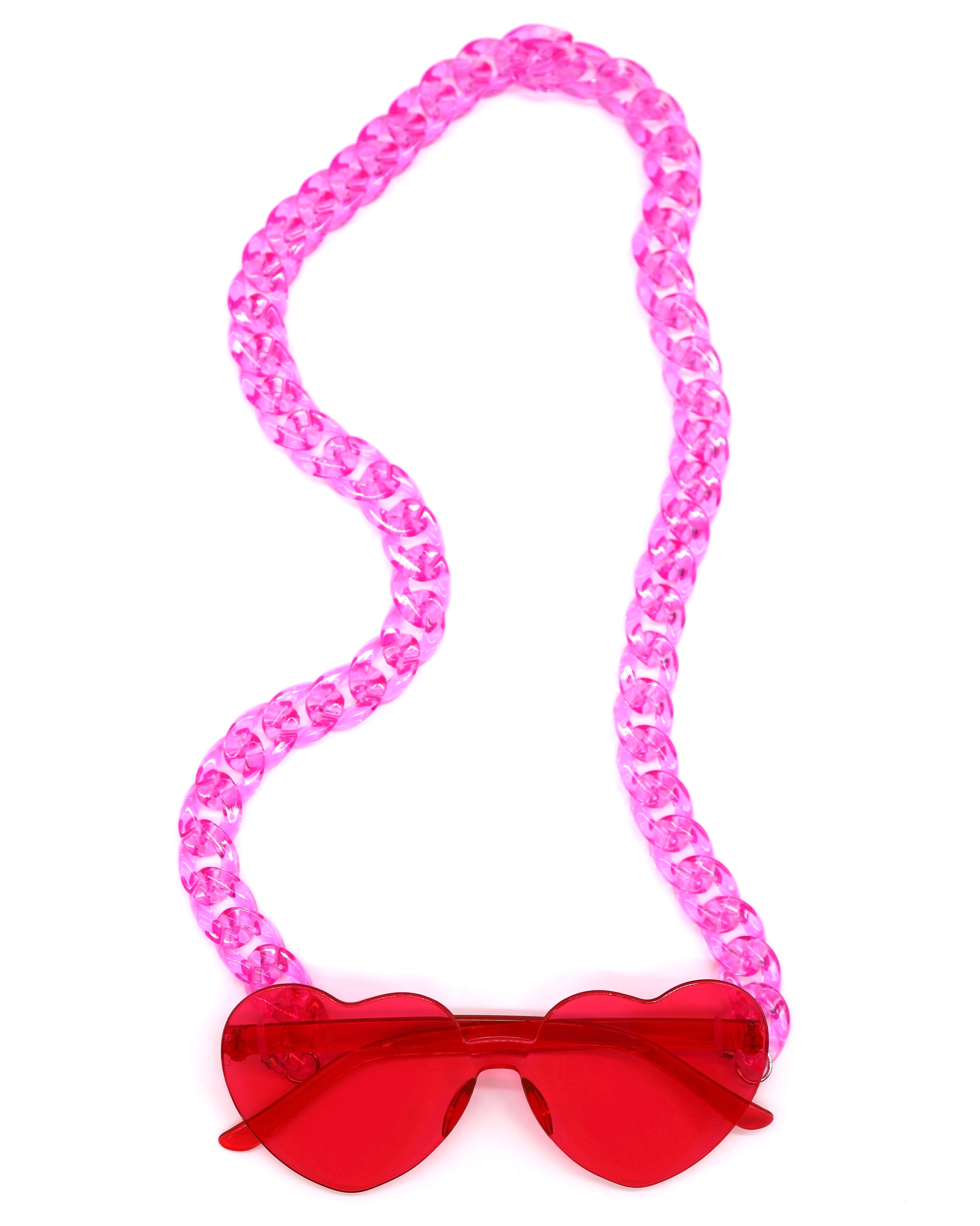 Magenta Heart Sunglasses, Heart Sunglasses, - One Stop Rave