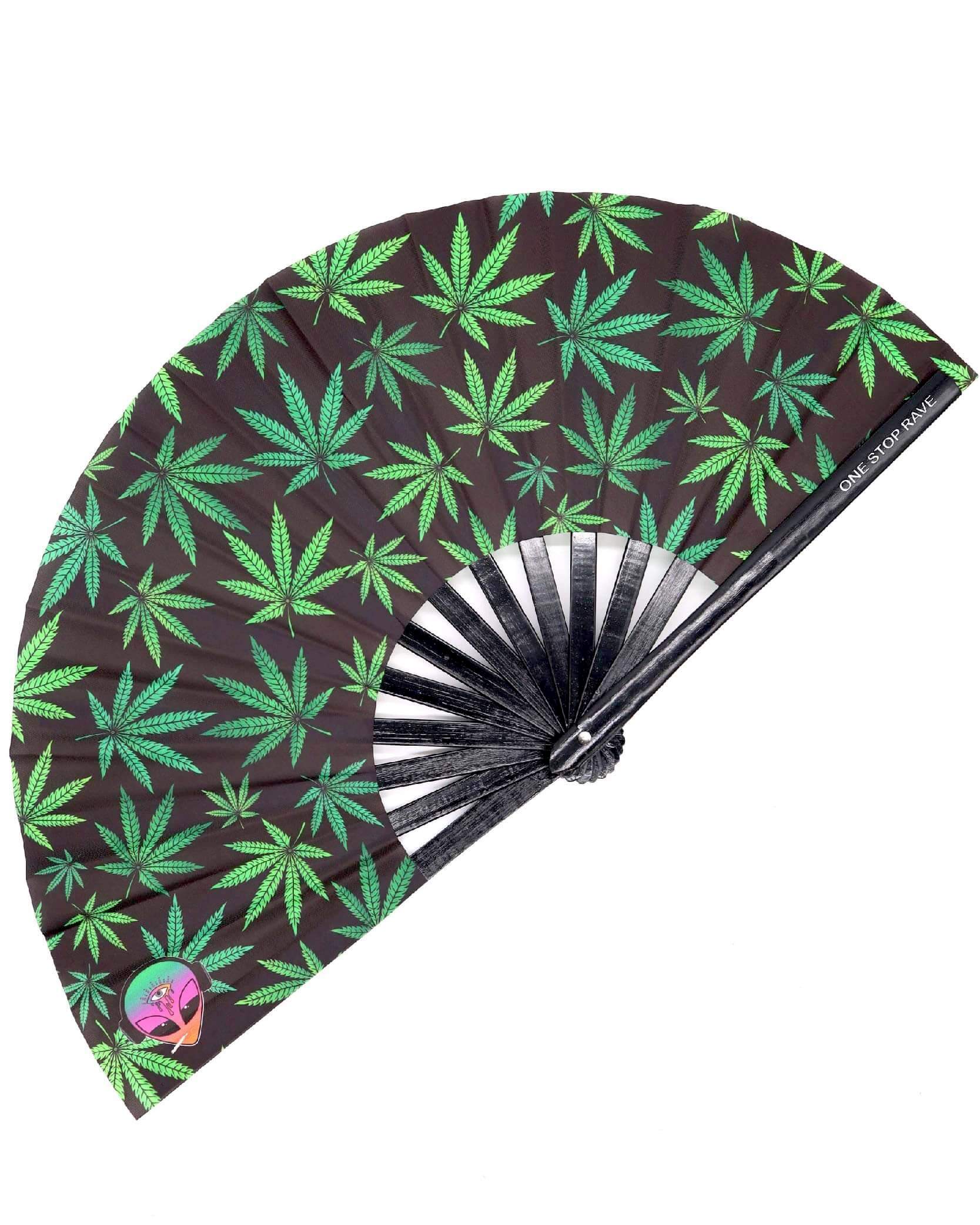 Mary Jane Hand Fan, Festival Fans 13.5", - One Stop Rave