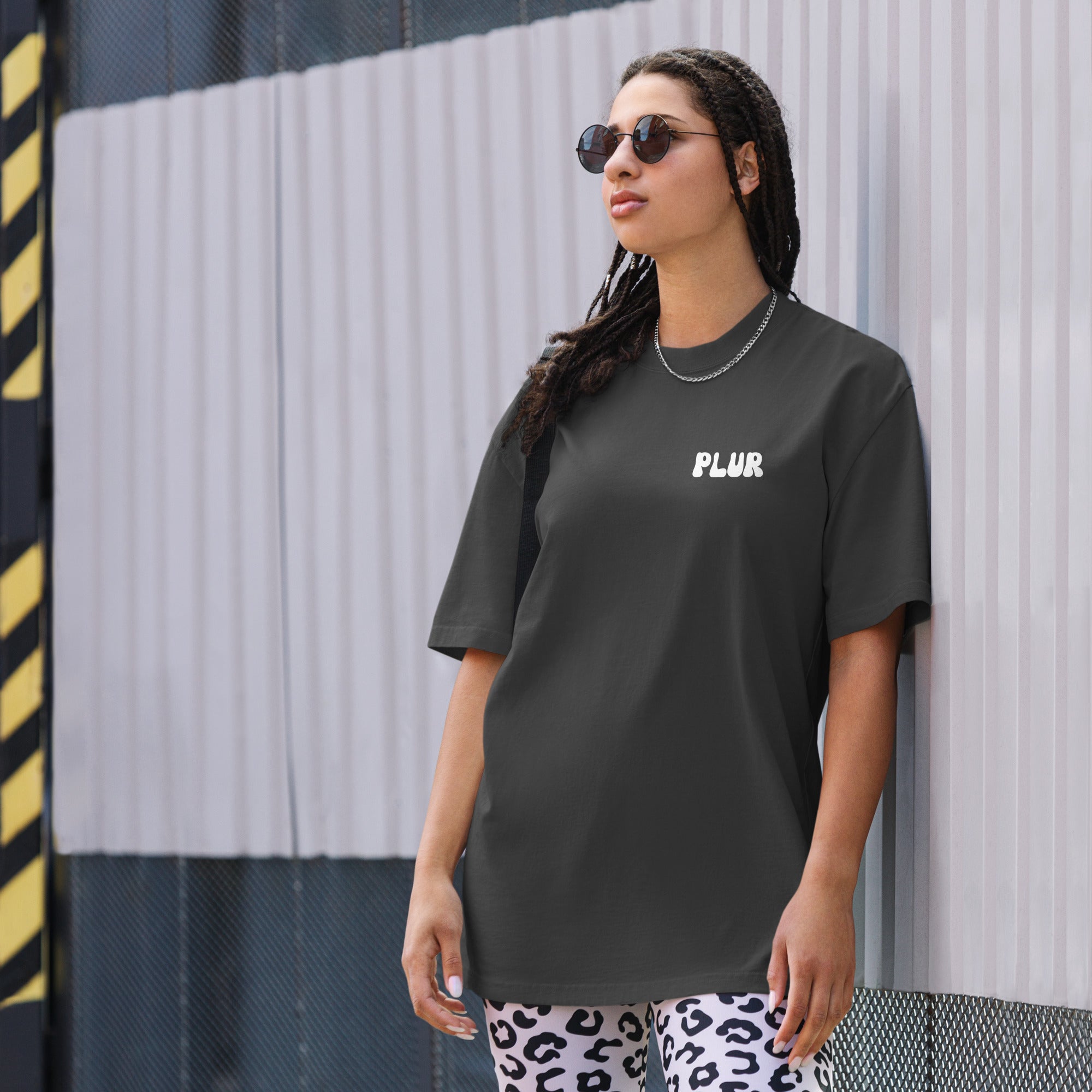 PLUR Faded Oversized Tee