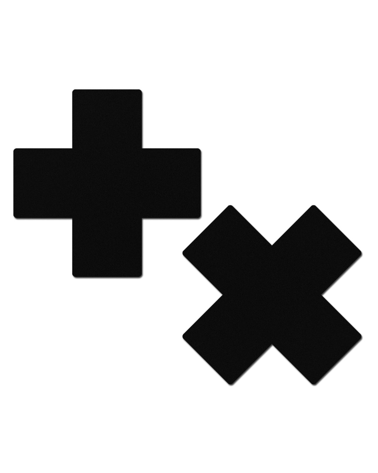 Plus X: Matte Cross Nipple Pasties, Pasties, - One Stop Rave