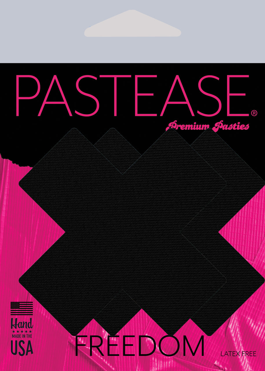 Plus X: Matte Cross Nipple Pasties, Pasties, - One Stop Rave