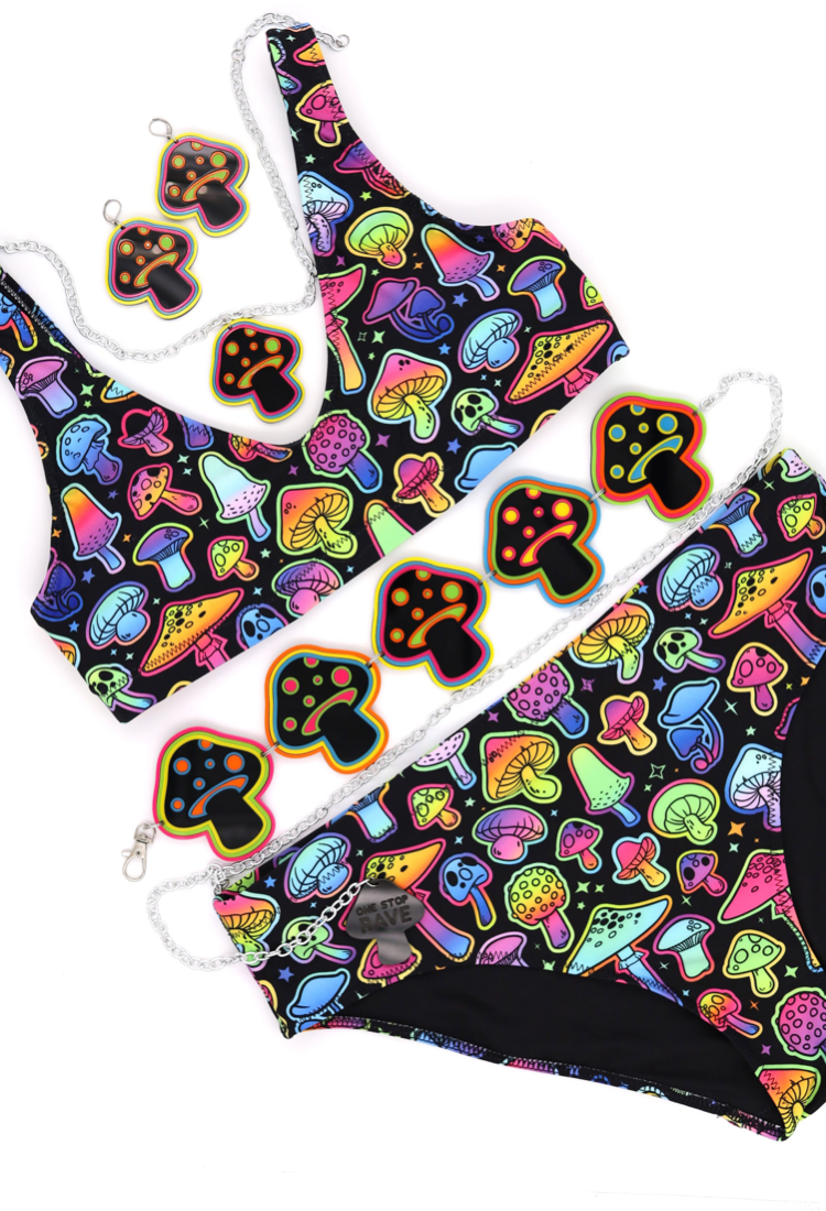 Psilo Recycled High Waisted Bottoms, High-Waisted Bottoms, - One Stop Rave