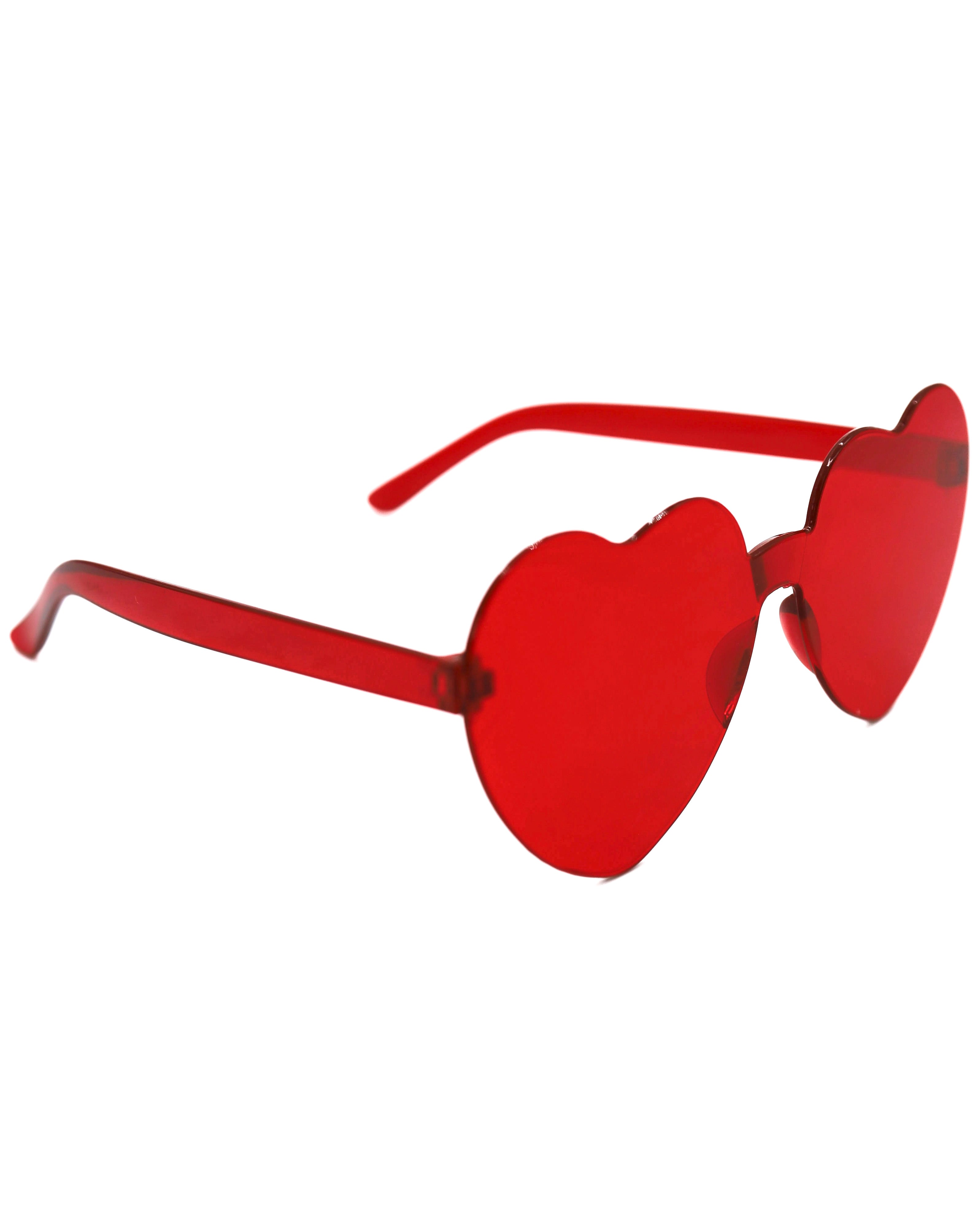 Red Heart Sunglasses, Heart Sunglasses, - One Stop Rave