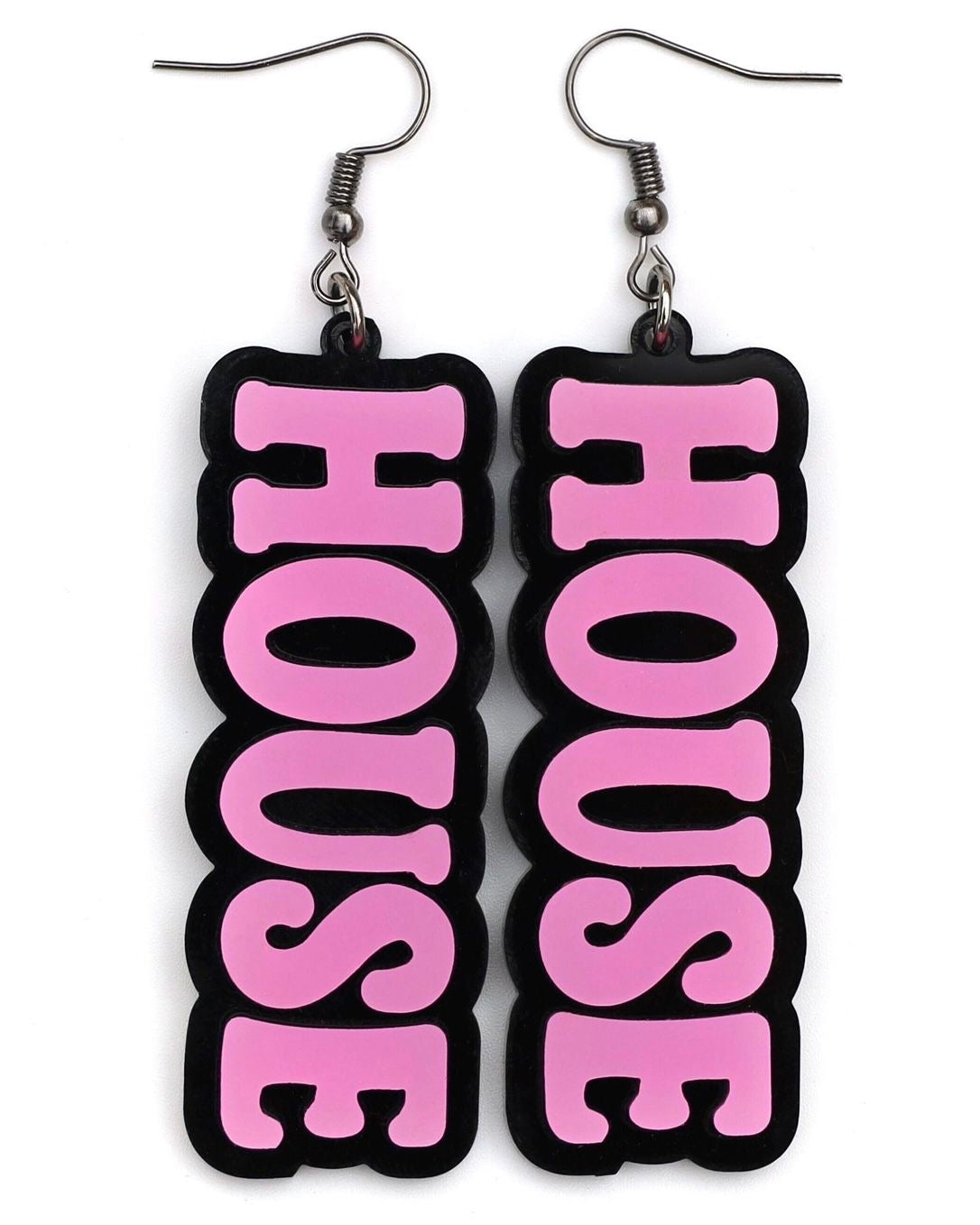 Two Tone House Music Earrings, Dangle Earrings, - One Stop Rave