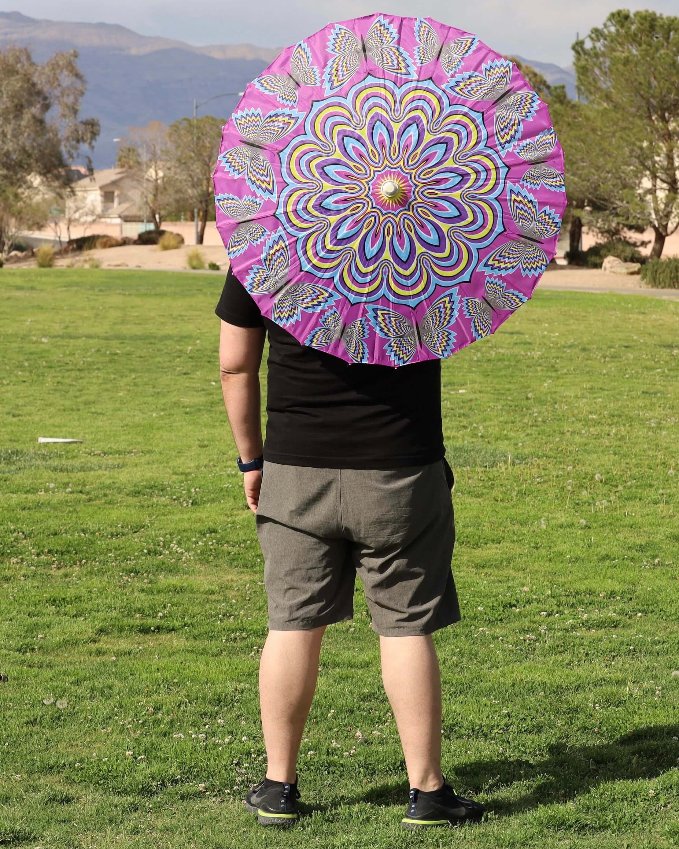 Butterfly Trip Parasol with model