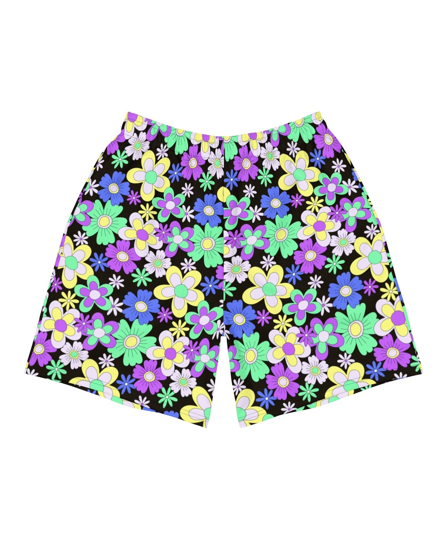 Crazy Daisy Recycled Athletic Shorts, Athletic Shorts, - One Stop Rave