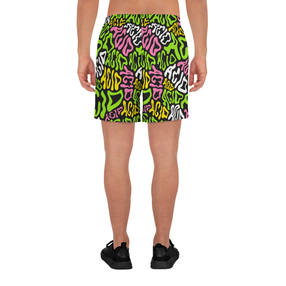 Candy Acid Recycled Athletic Shorts, Athletic Shorts, - One Stop Rave