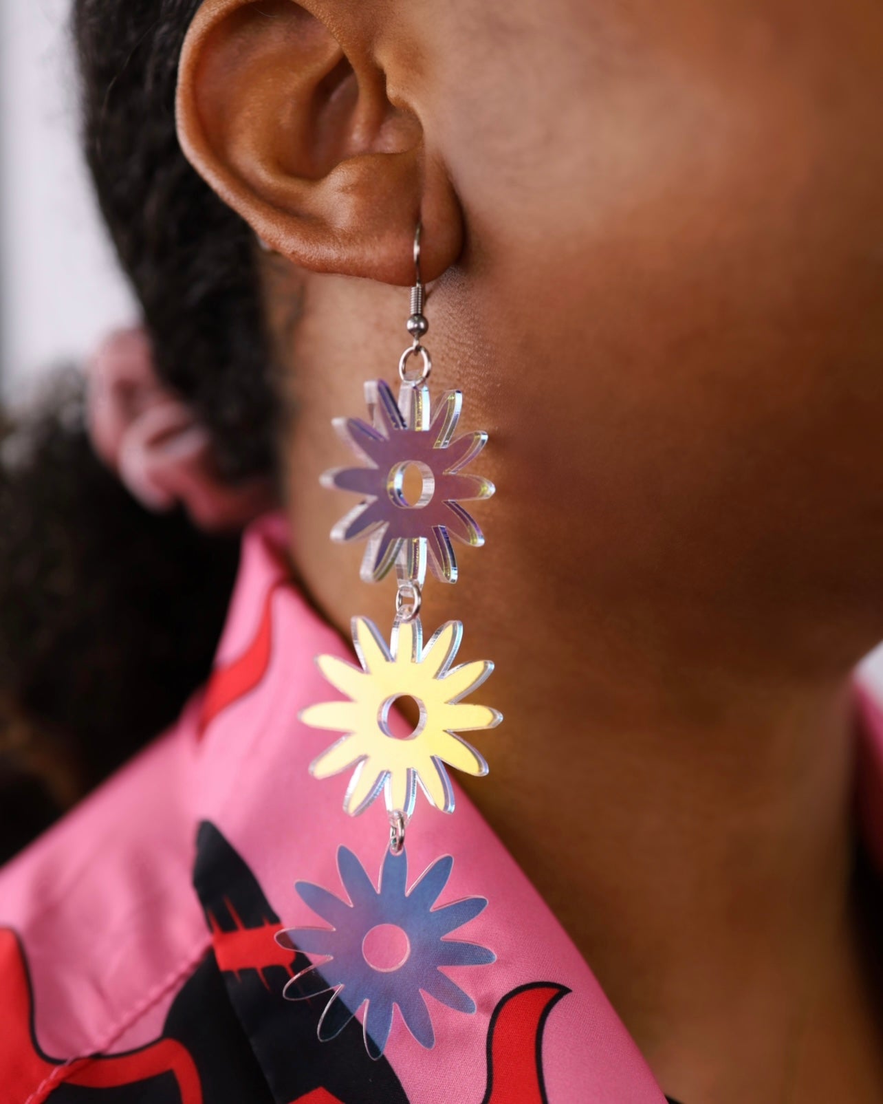 Daisy Chain Earrings, Dangle Earrings, - One Stop Rave