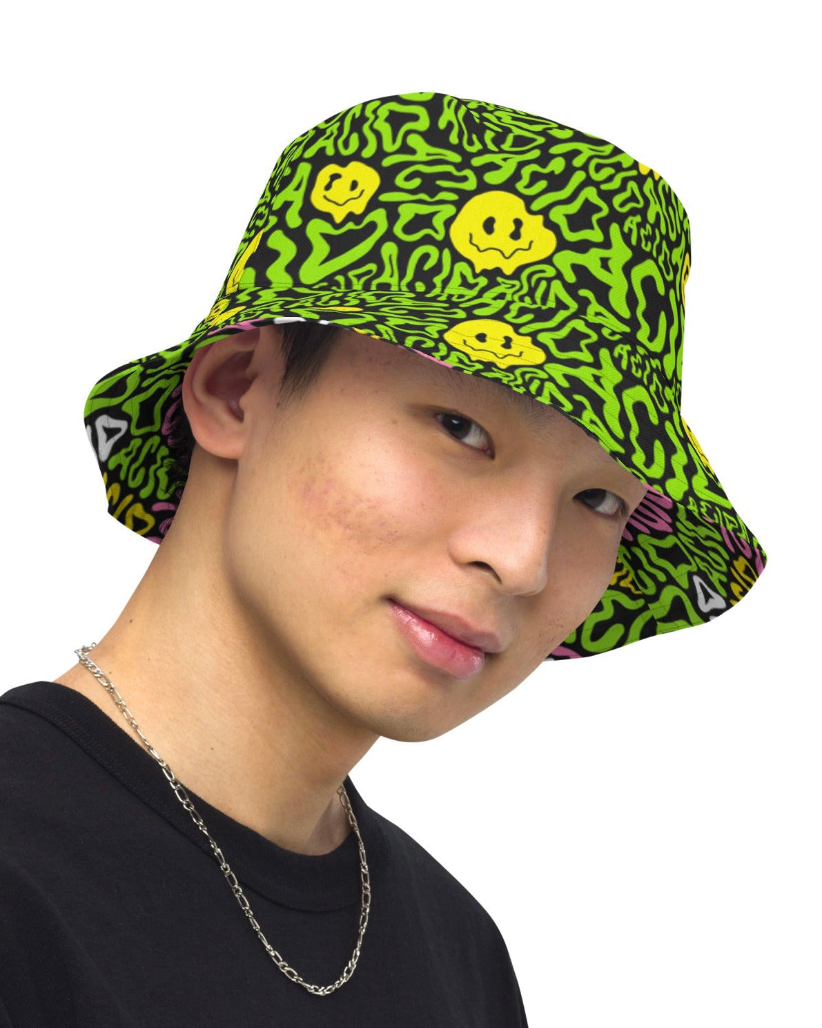 Acid Smilez / Candy Acid Reversible Bucket Hat, Bucket Hat, - One Stop Rave