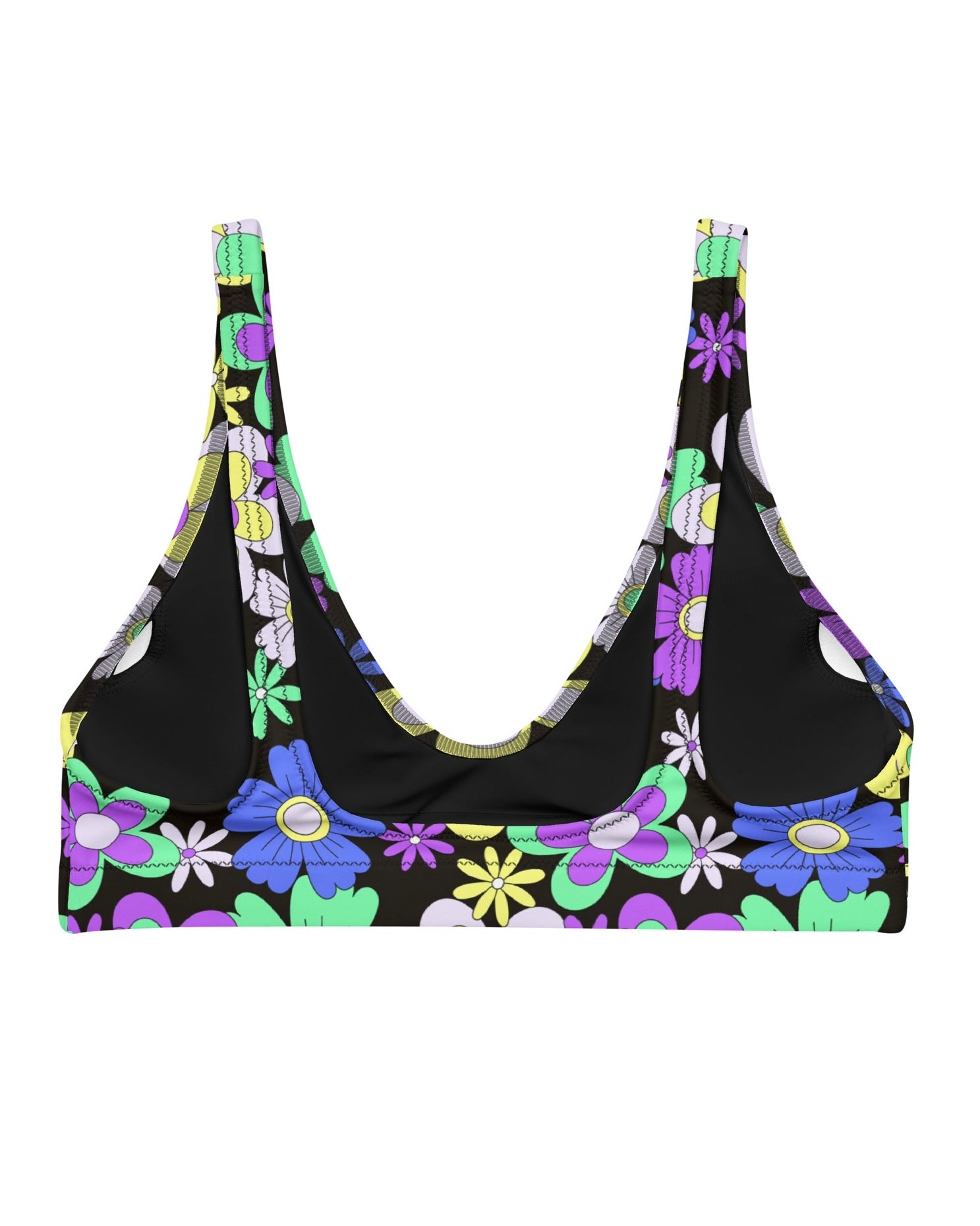 Crazy Daisy Recycled Padded V-Top, V-Top, - One Stop Rave