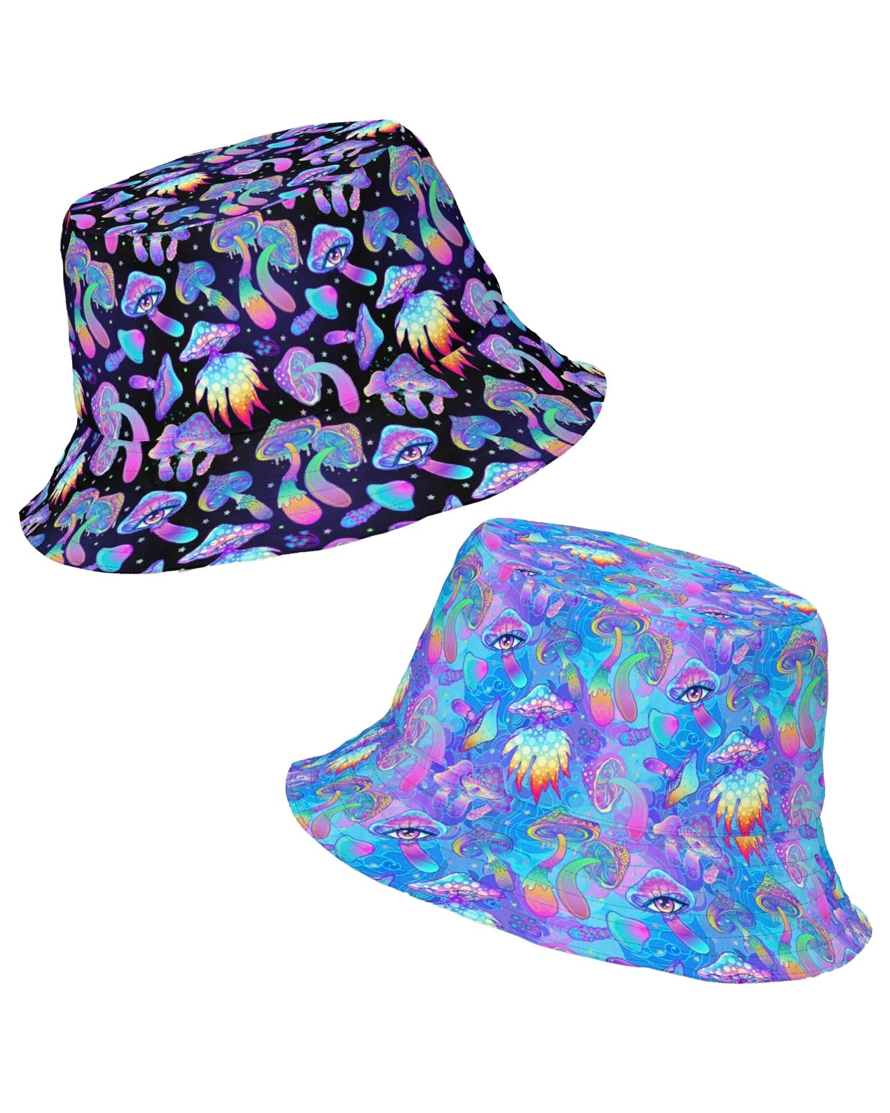 Shroomin Reversible Bucket Hat, Bucket Hat, - One Stop Rave