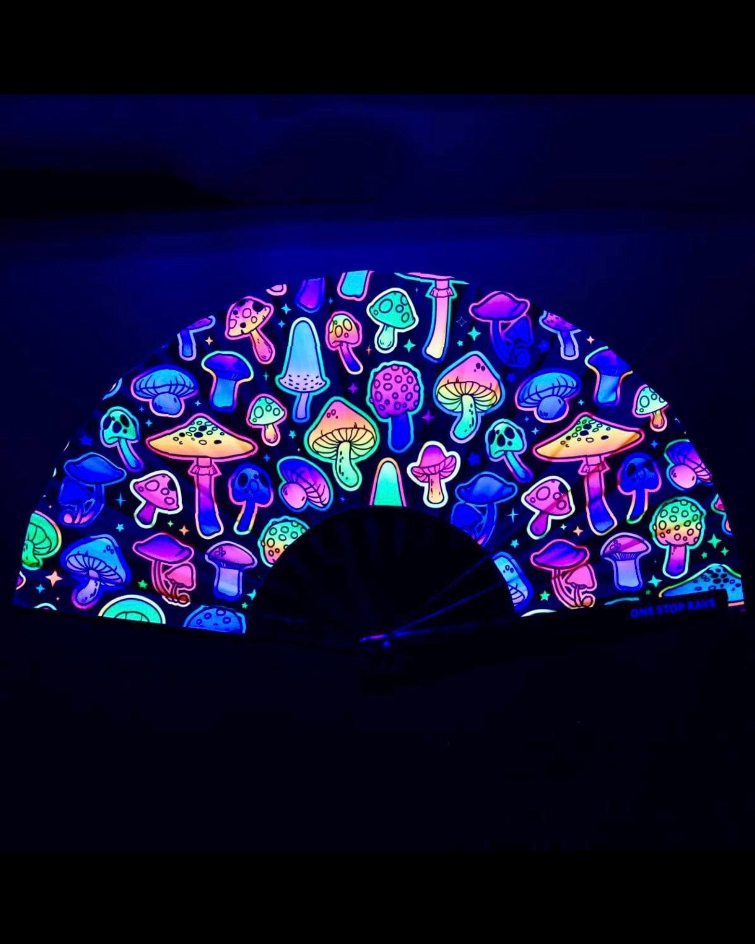 Psilo Hand Fan, Festival Fans 13.5", - One Stop Rave