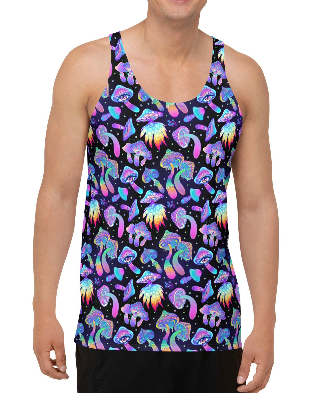 Shroomin Black Tank Top, Tank Top, - One Stop Rave