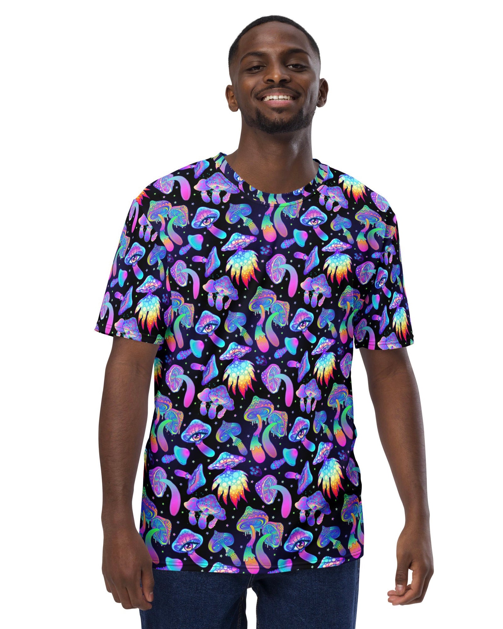 Shroomin Black T-Shirt, T-Shirt, - One Stop Rave