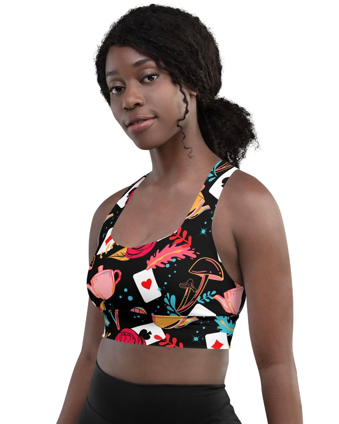 Curiouser and Curiouser Longline Top, Sports Top, - One Stop Rave