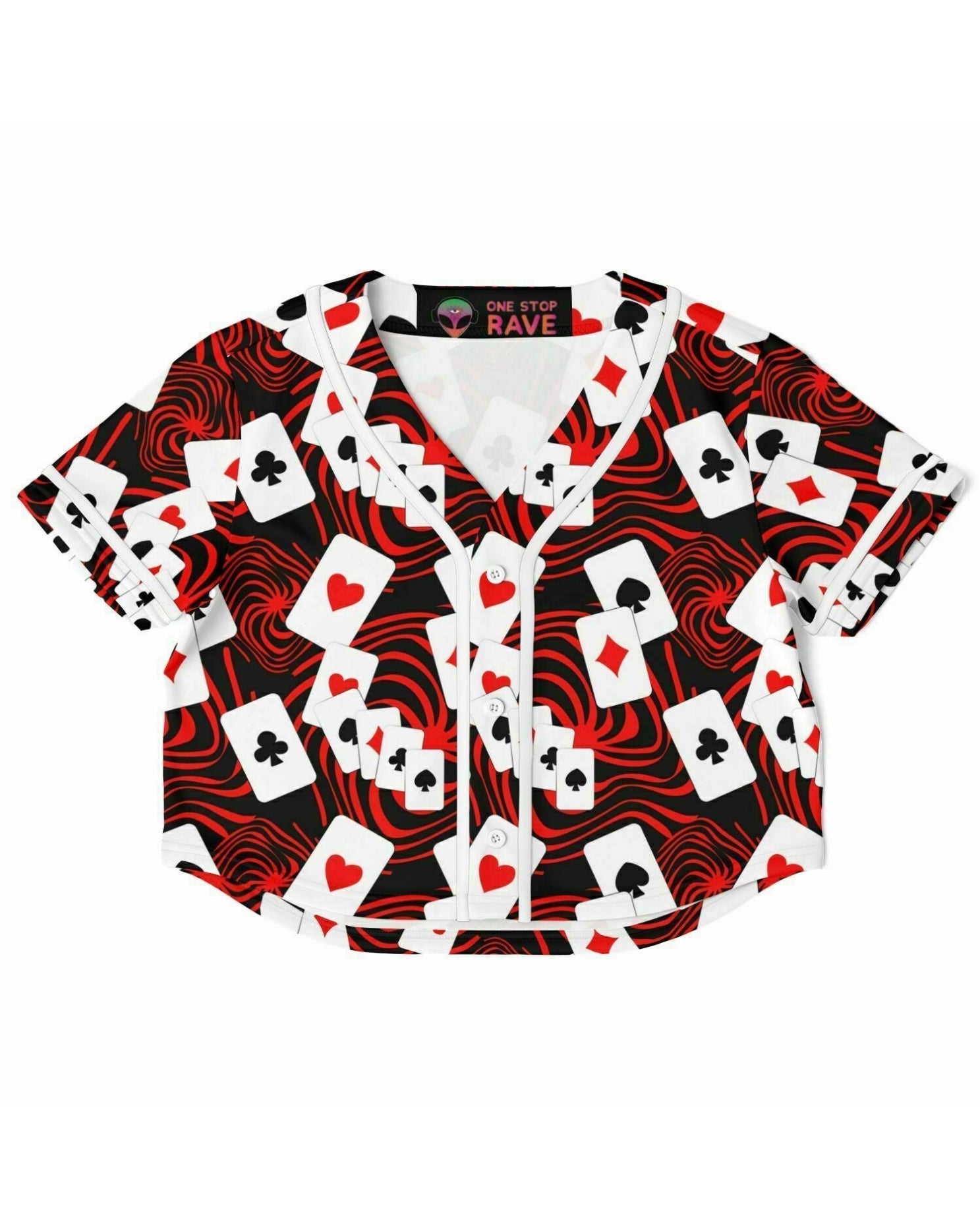 Off With Your Head Cropped Jersey, Cropped Baseball Jersey, - One Stop Rave