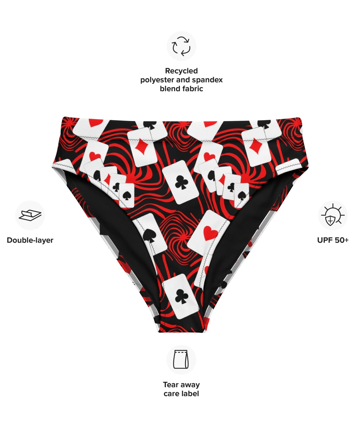 Off With Your Head Recycled High Waisted Bottoms, High-Waisted Bottoms, - One Stop Rave