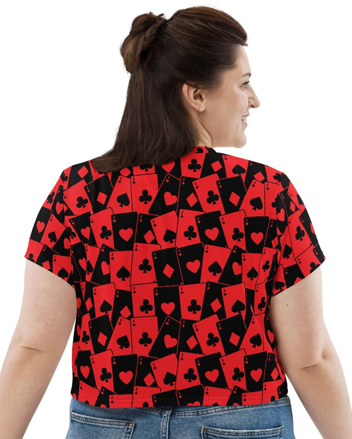 Ace Of Hearts Crop Tee, Crop Tee, - One Stop Rave