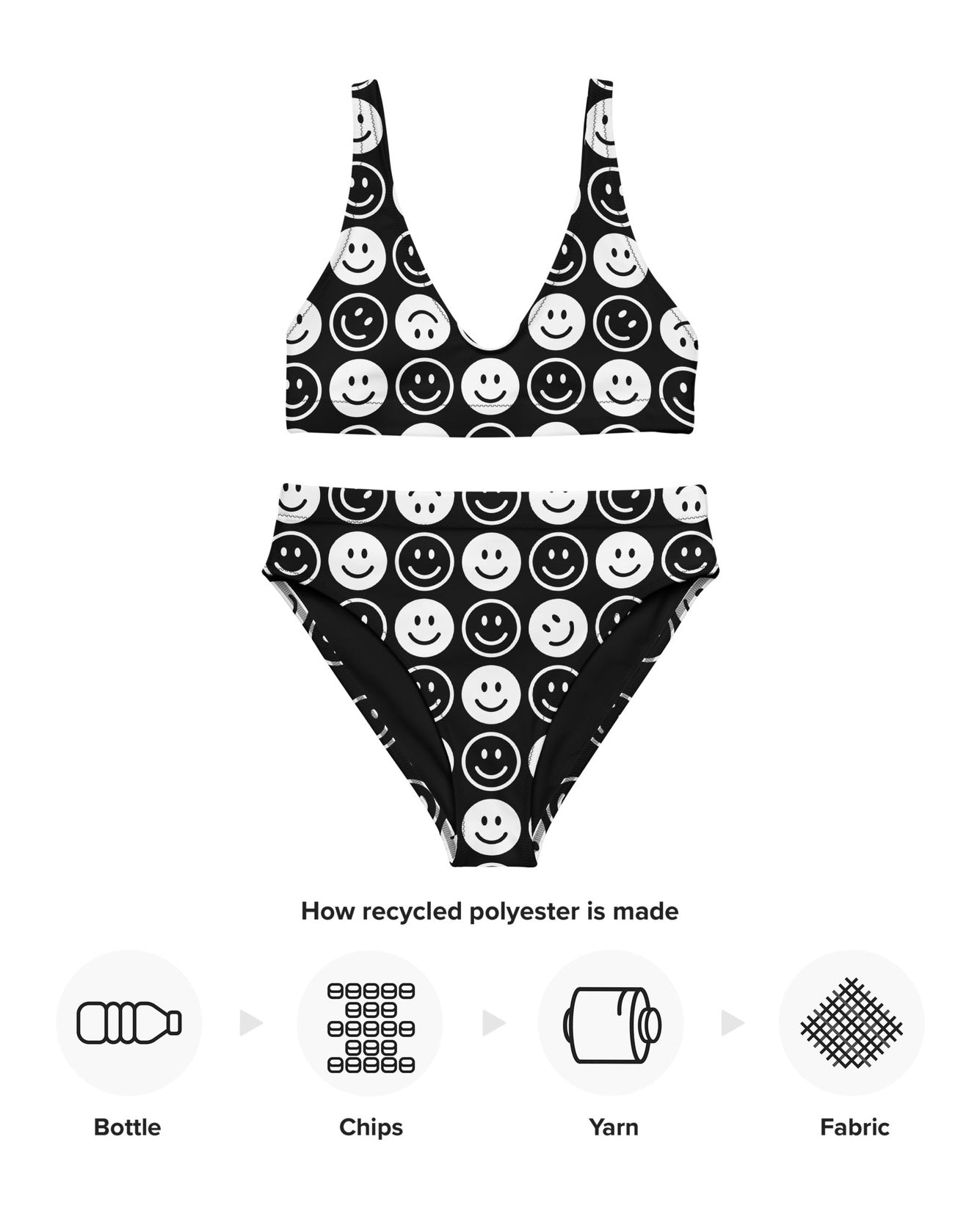 All Smiles Recycled High Waisted Bottoms, High-Waisted Bottoms, - One Stop Rave