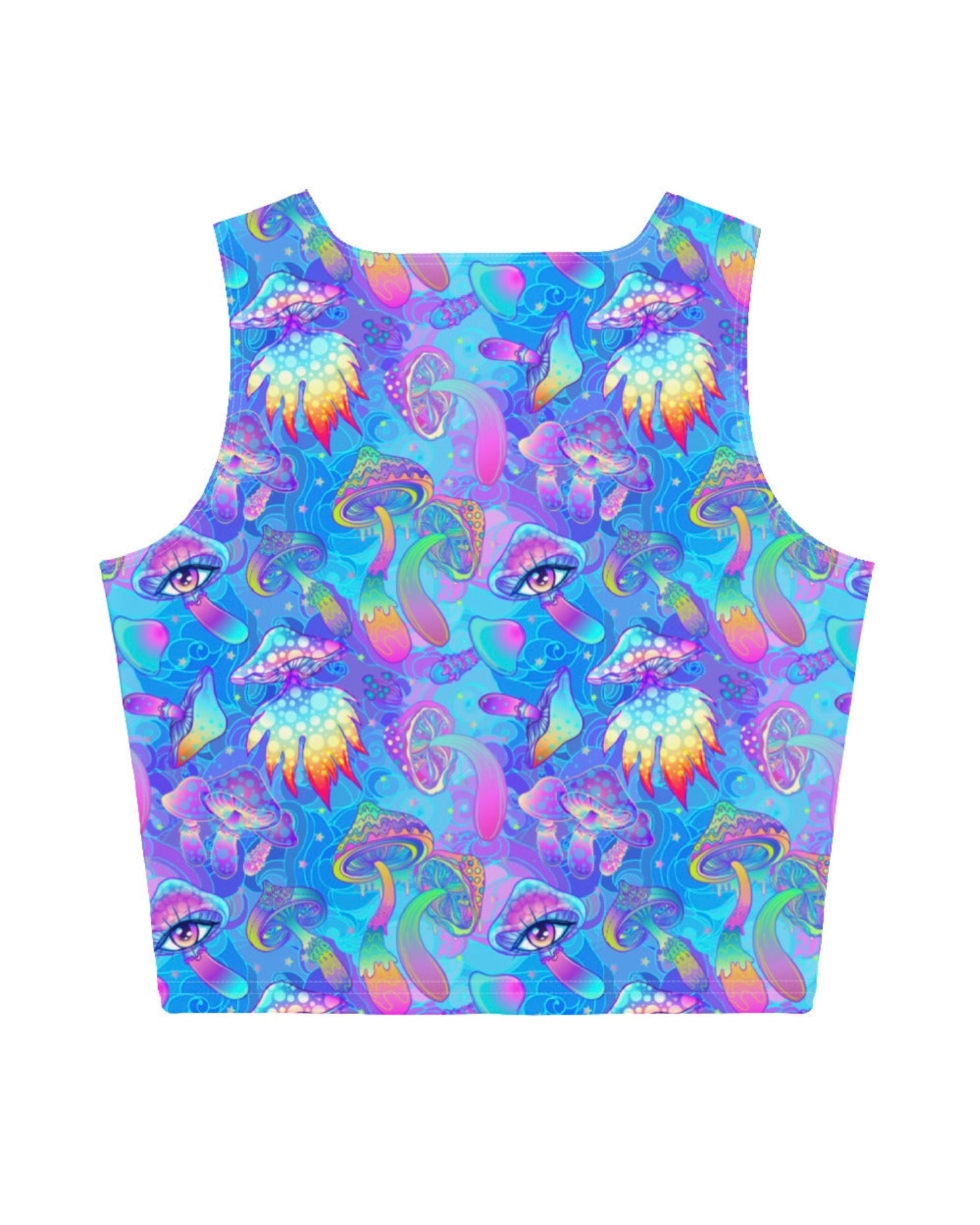 Shroomin Blue Crop Top, crop top, - One Stop Rave