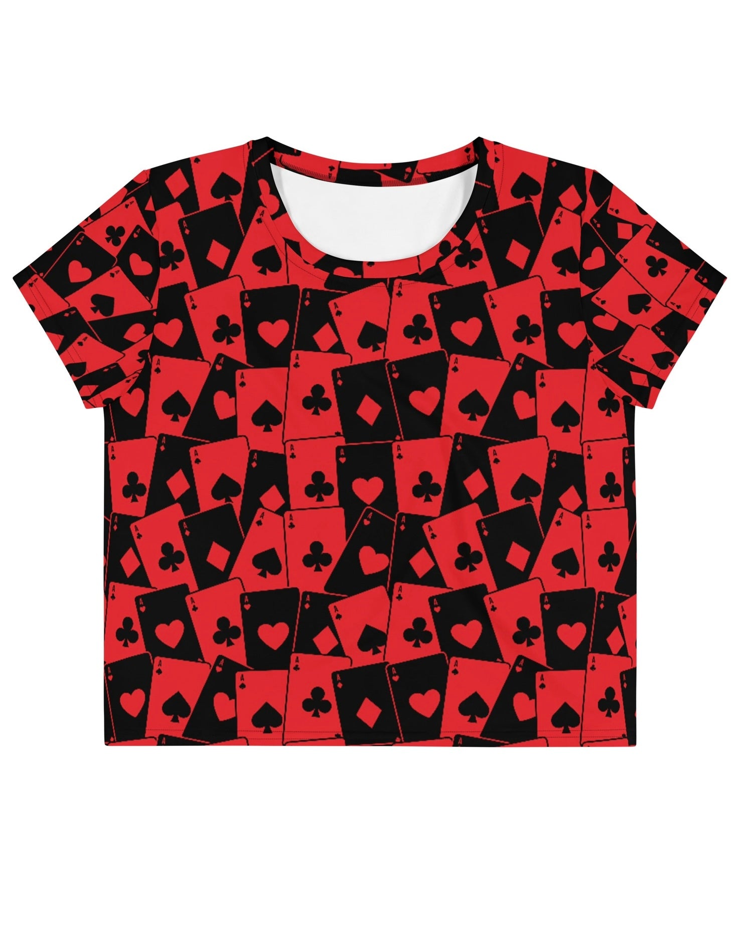 Ace Of Hearts Crop Tee, Crop Tee, - One Stop Rave