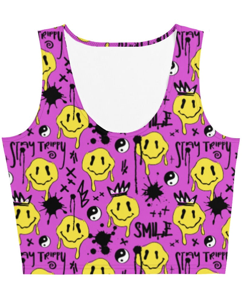 Smile Splatter Crop Top, Crop Top, - One Stop Rave