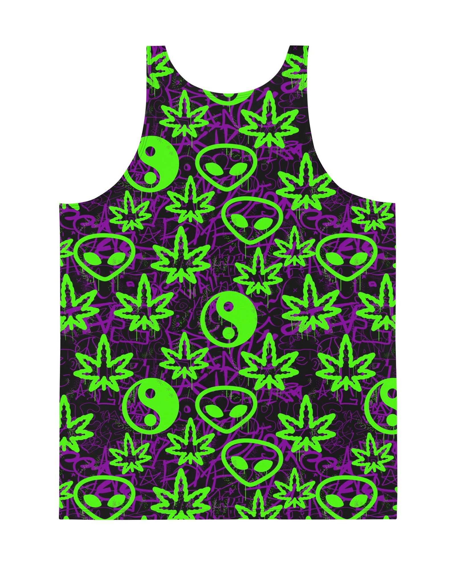 Ganja Graffiti Tank Top, Tank Top, - One Stop Rave