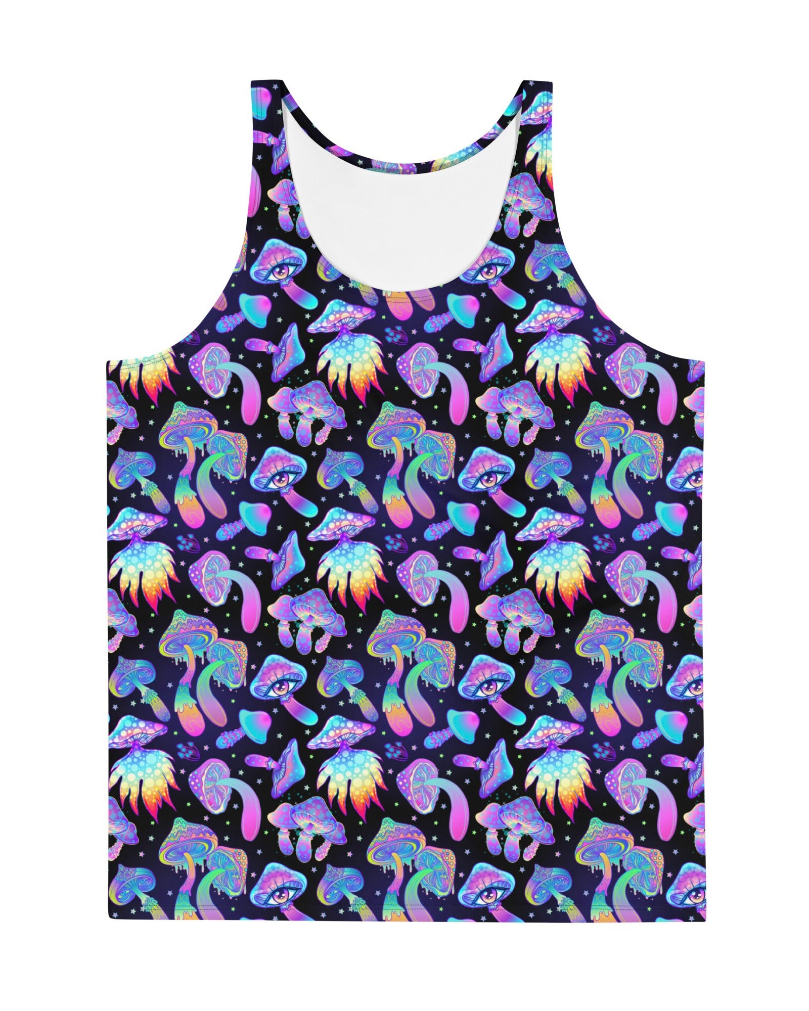 Shroomin Black Tank Top, Tank Top, - One Stop Rave
