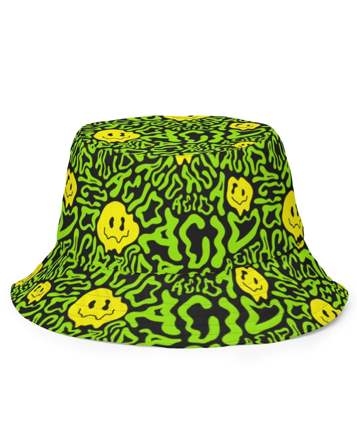 Acid Smilez / Candy Acid Reversible Bucket Hat, Bucket Hat, - One Stop Rave