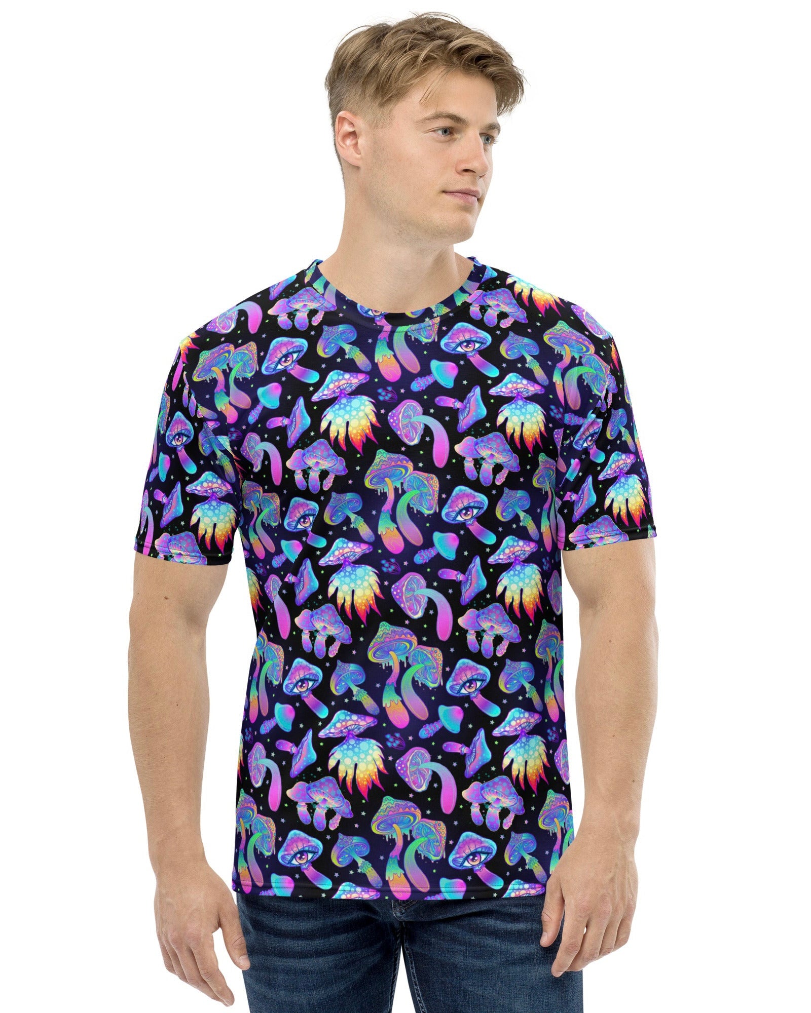 Shroomin Black T-Shirt, T-Shirt, - One Stop Rave