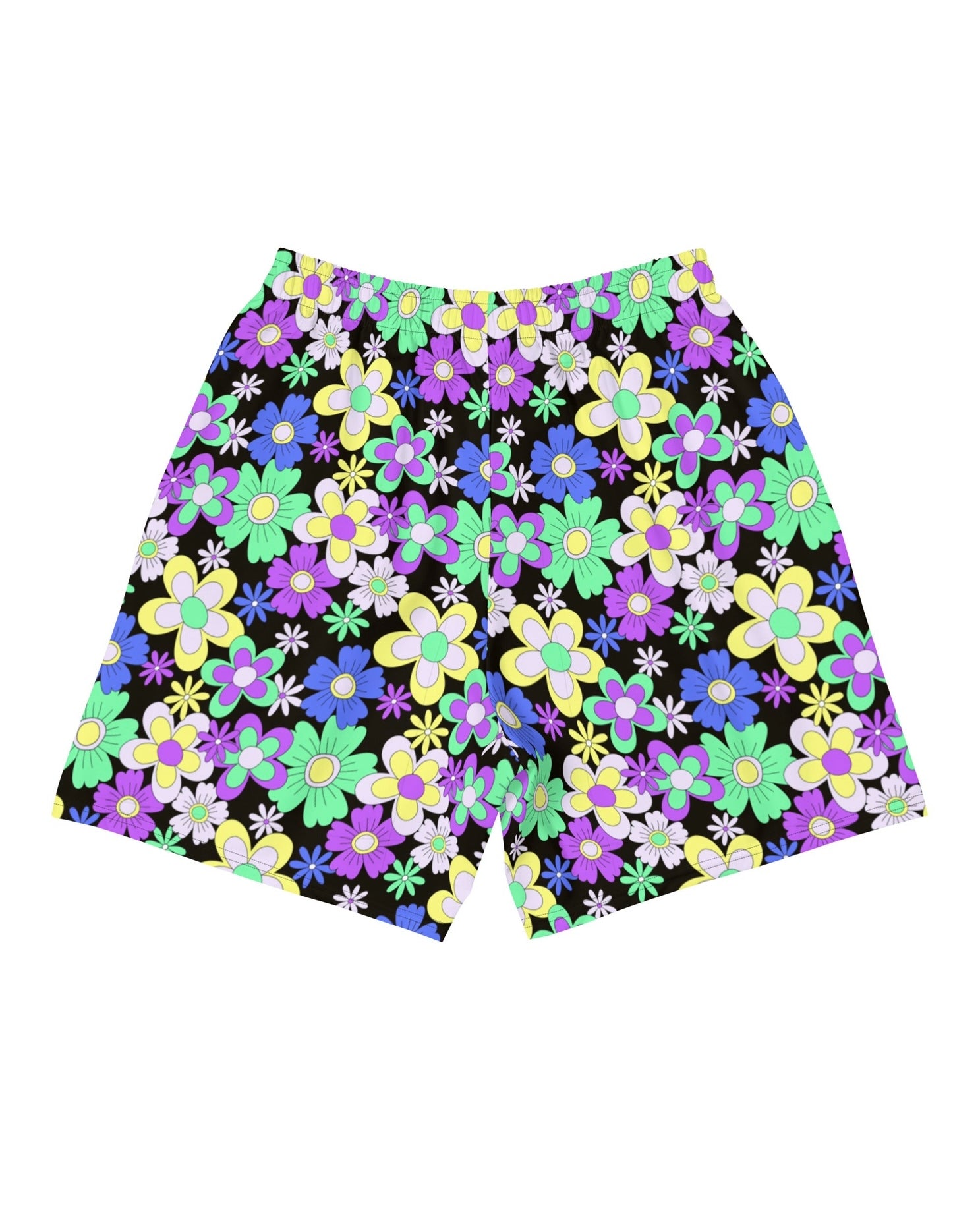 Crazy Daisy Recycled Athletic Shorts, Athletic Shorts, - One Stop Rave