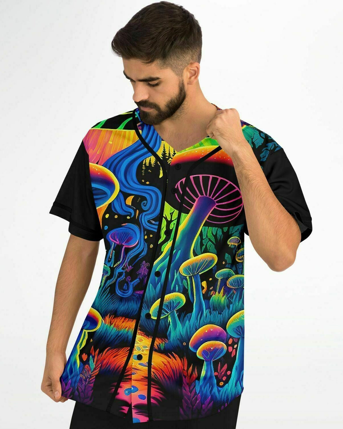 Mushroom Land Jersey, Baseball Jersey, - One Stop Rave