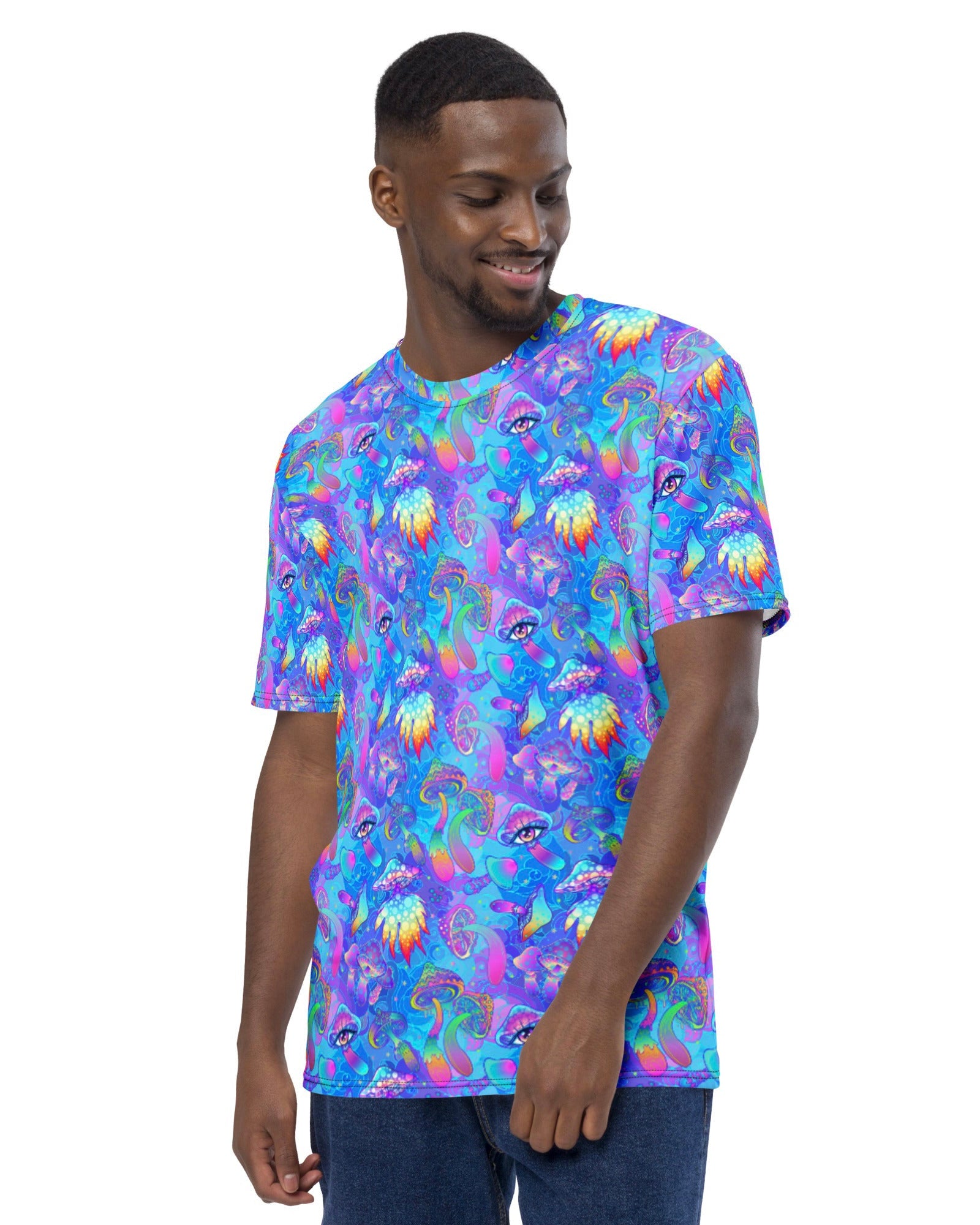 Shroomin Blue T-Shirt, , - One Stop Rave