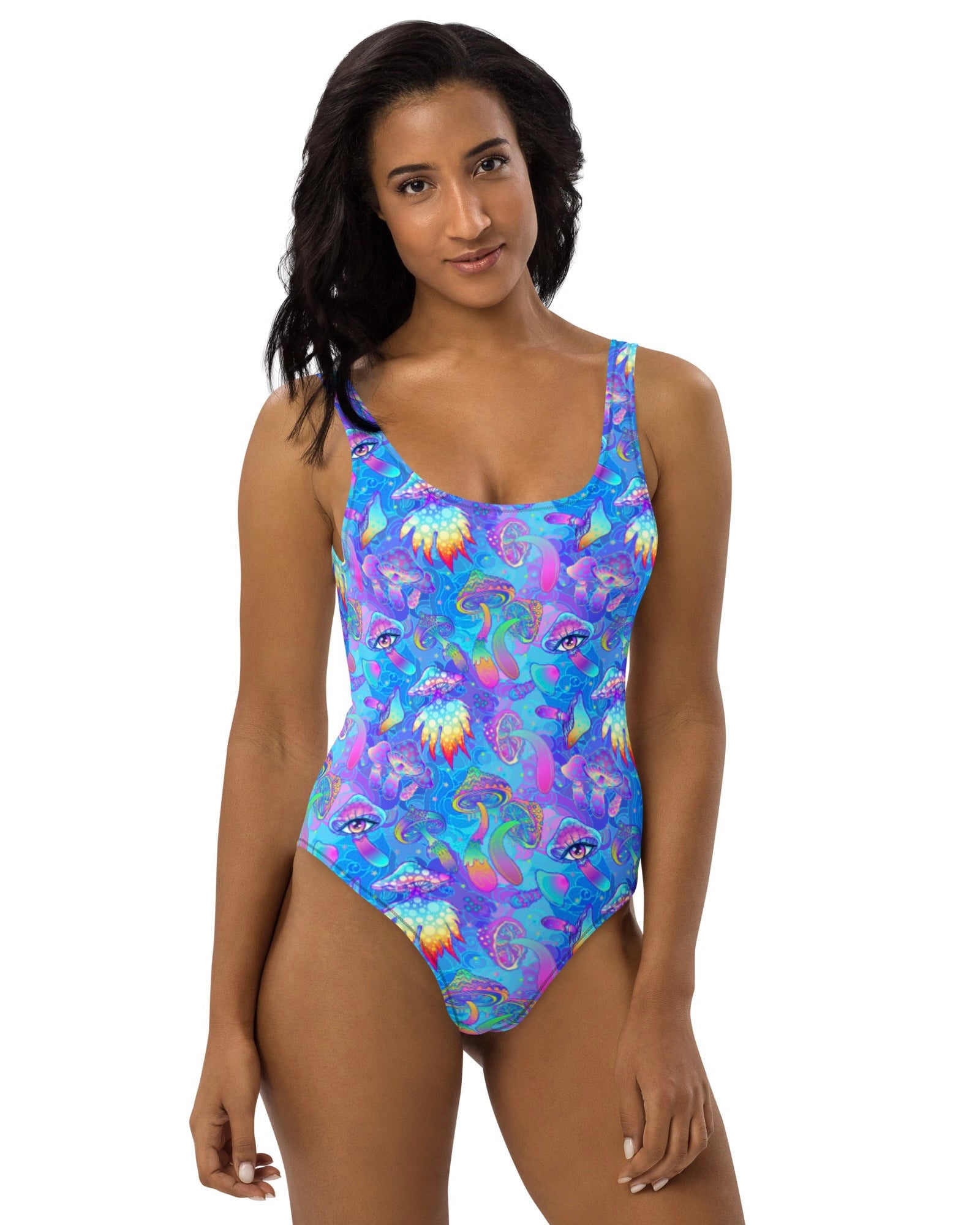 Shroomin Blue Bodysuit, Bodysuit, - One Stop Rave