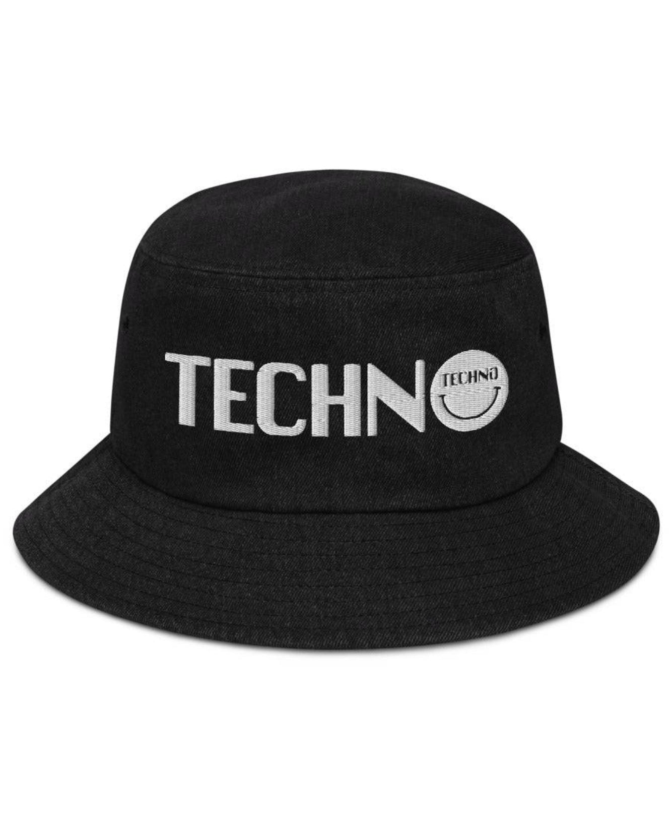 Techno Head Denim Bucket Hat, Bucket Hat, - One Stop Rave