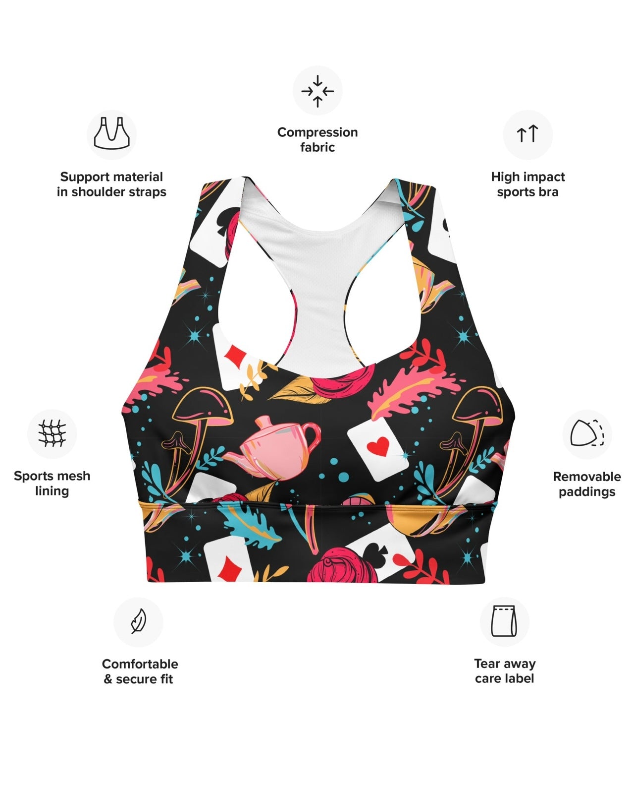 Curiouser and Curiouser Longline Top, Sports Top, - One Stop Rave